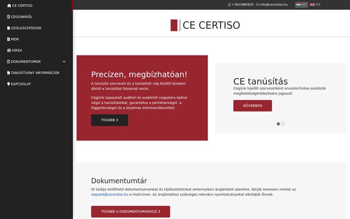 Screenshot of cecertiso.hu