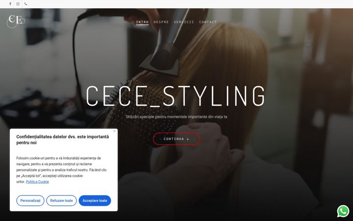 Screenshot of cecestyling.ro
