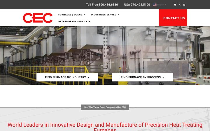 Screenshot of cecfurnaces.com