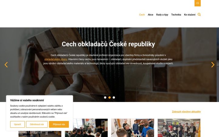 Screenshot of cech-obkladacu.cz
