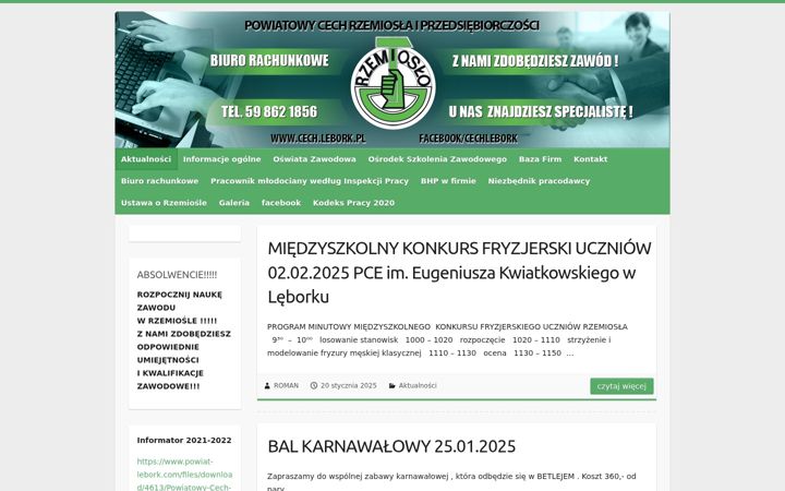 Screenshot of cech.lebork.pl