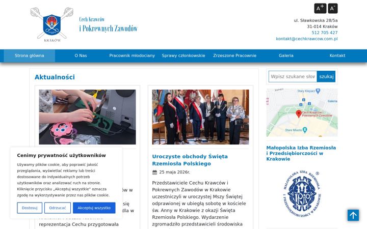 Screenshot of cechkrawcow.com.pl