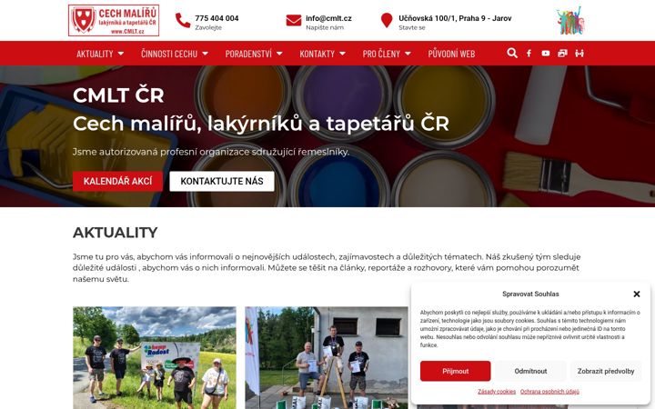 Ekrano kopija cechmaliru.cz