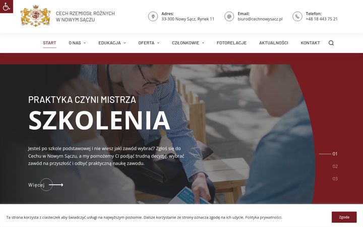 Screenshot of cechnowysacz.pl