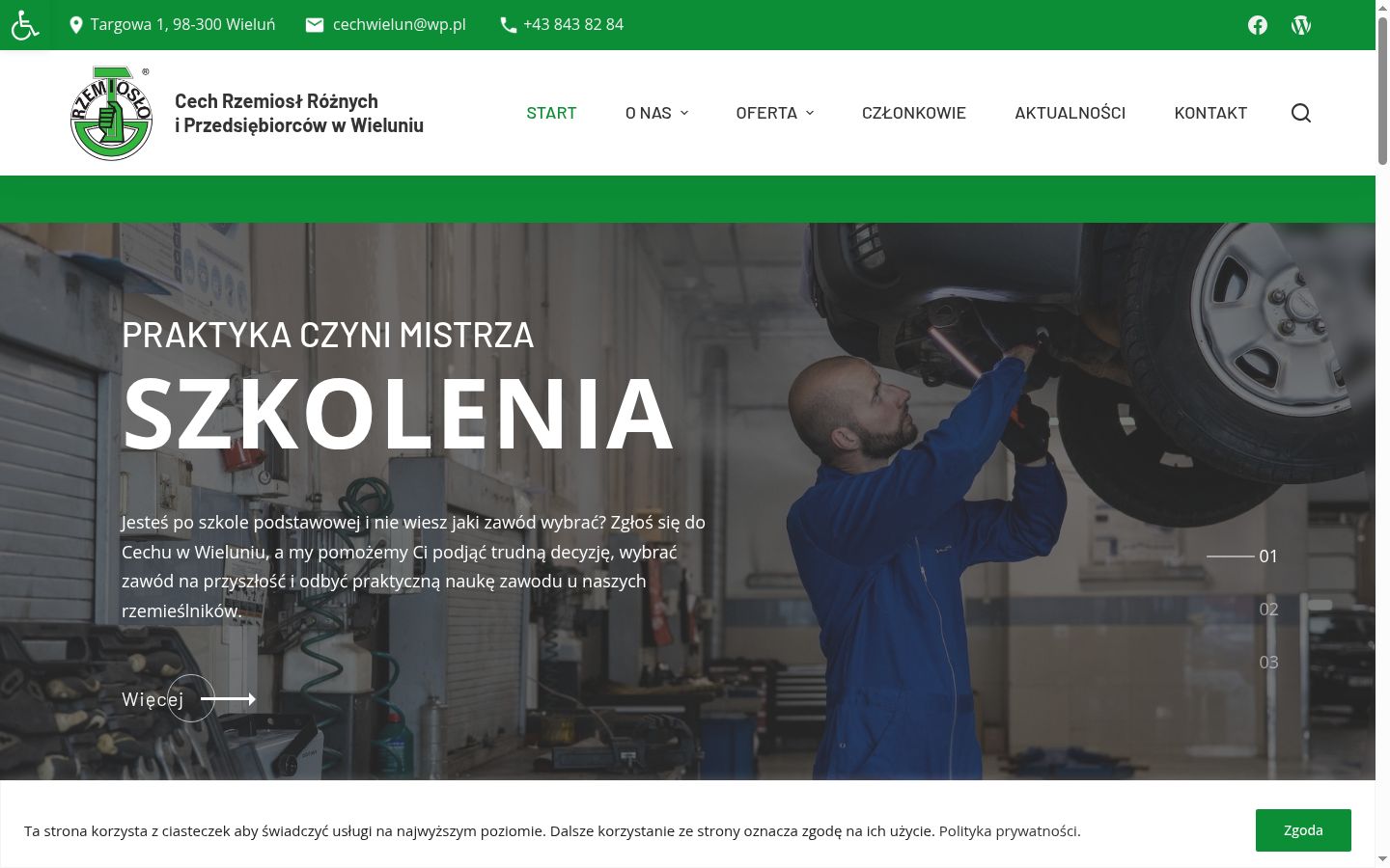 Zrzut ekranu banera zgody wyświetlanego przed jakąkolwiek interakcją