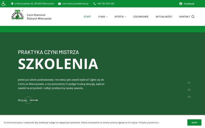 Captură de ecran a cechwieruszow.pl