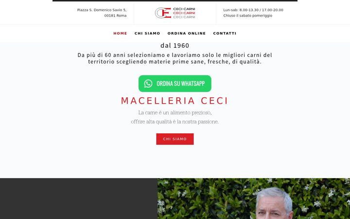 Screenshot of cecicarni.it