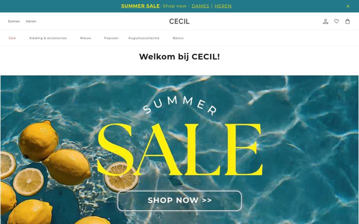 Kuvakaappaus sivustosta cecil.nl
