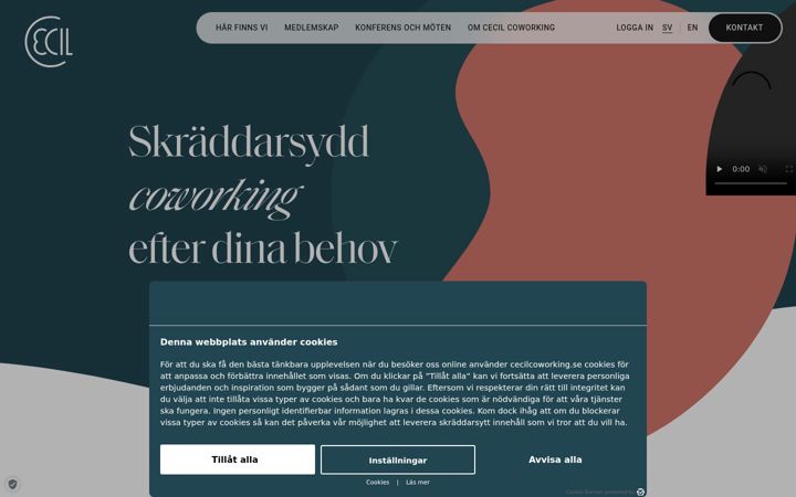 Zrzut ekranu cecilcoworking.se