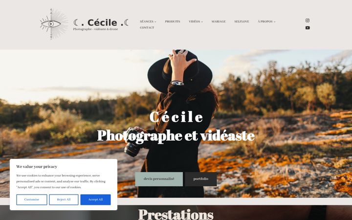 Screenshot of cecile-communication.com