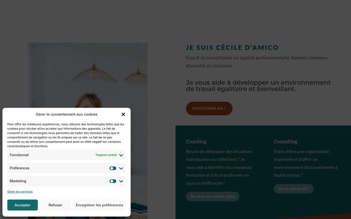 Screenshot of cecile-damico.com
