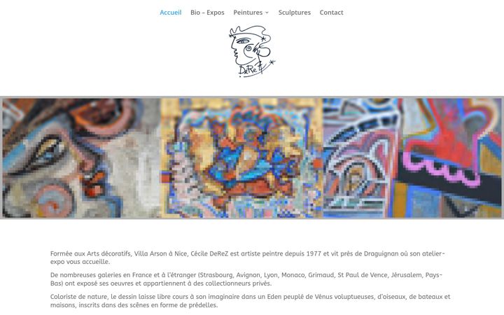 Screenshot of cecile-derez.com