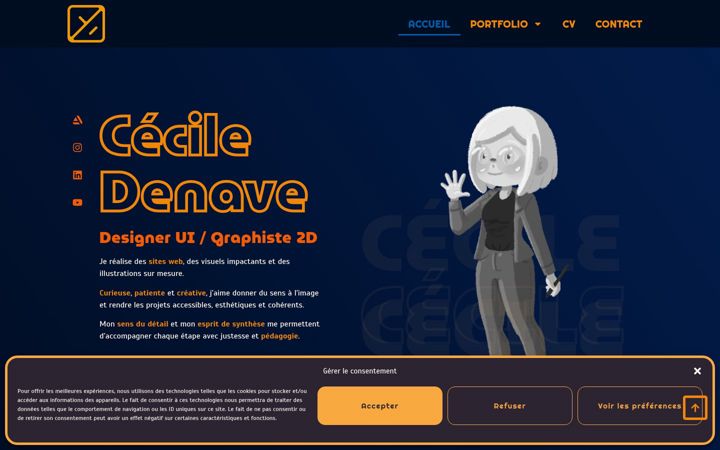 Ekrānuzņēmums no cecile-design.fr