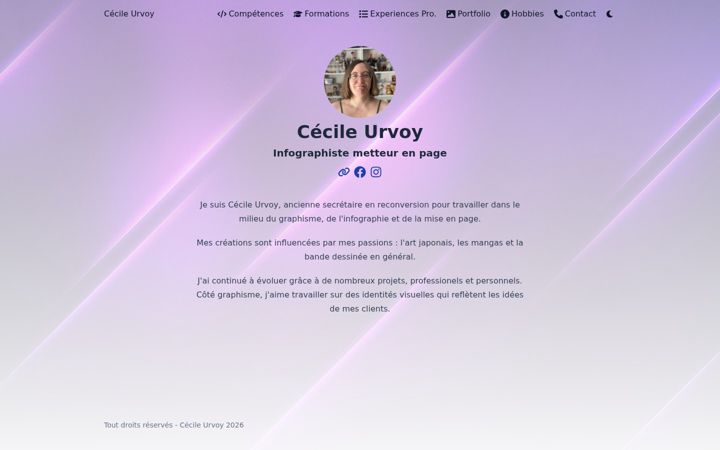 Screenshot of cecile-urvoy.fr