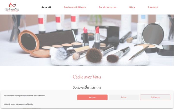 Screenshot of cecileavecvous.fr