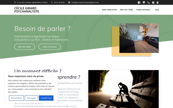 Screenshot of cecilegirard-psychanalyste.fr