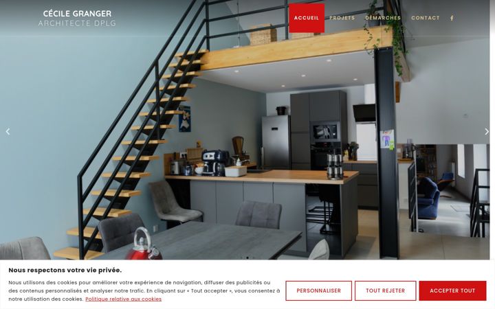 Skjámynd af cecilegranger-architecte.fr