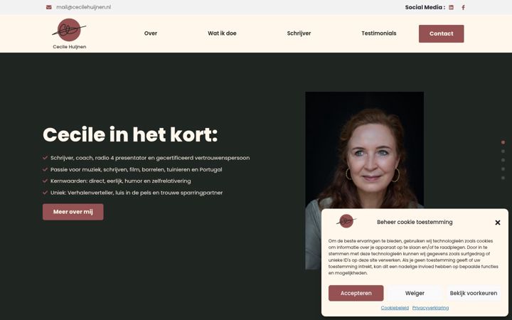 Kuvakaappaus sivustosta cecilehuijnen.nl