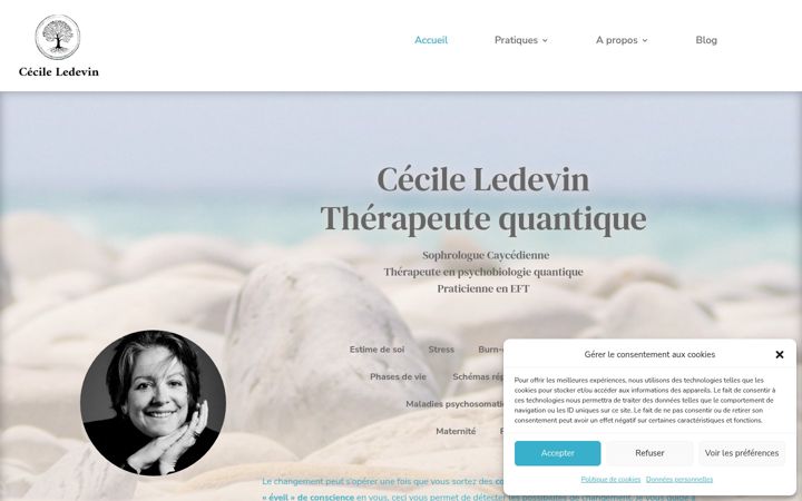Screenshot of cecileledevin.fr