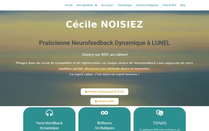 Screenshot of cecilenoisiez.fr