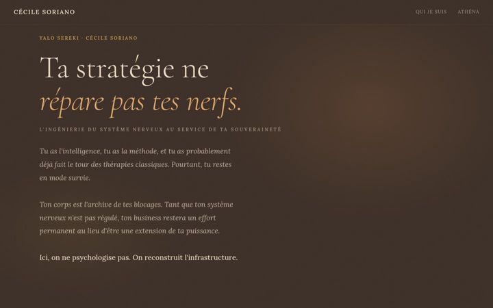 Screenshot of cecilesoriano.fr