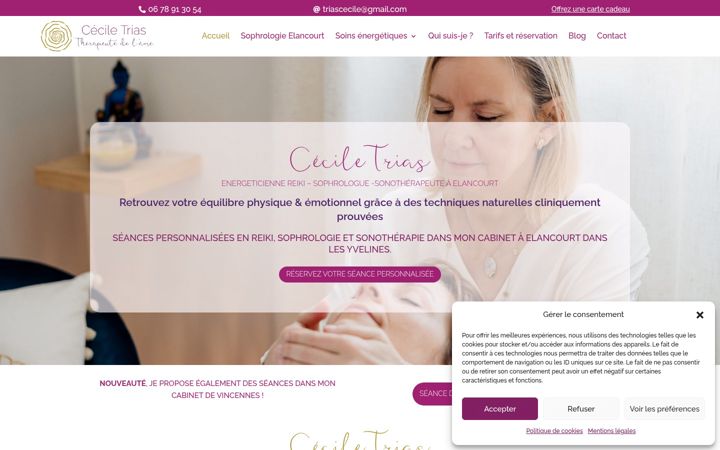 Screenshot of ceciletrias.fr