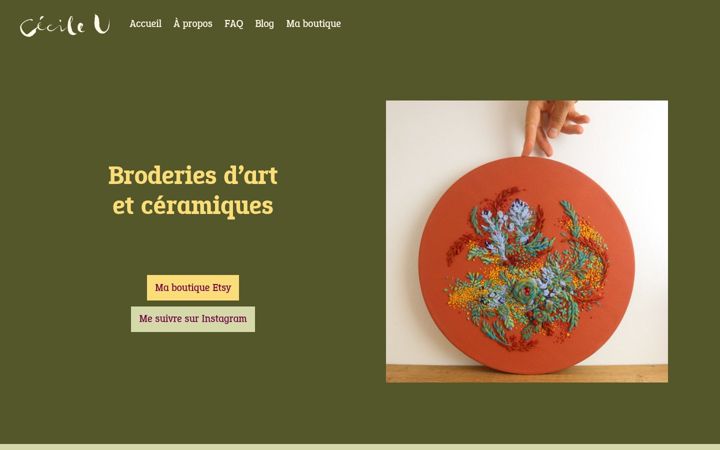 Screenshot of cecileu.fr