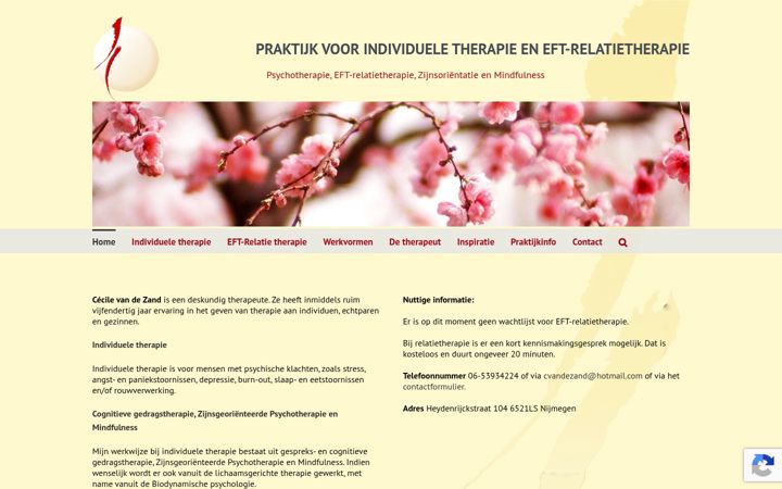 Screenshot of cecilevandezand.nl