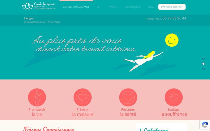 Screenshot of cecilewiegant.fr
