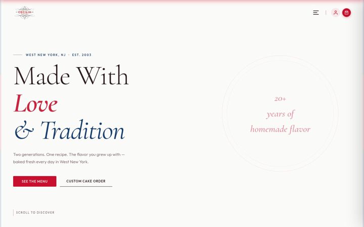 Screenshot of ceciliabakery.com