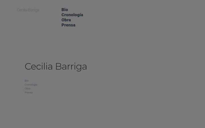 Screenshot of ceciliabarriga.com