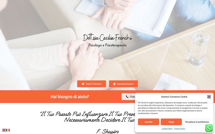 Screenshot of ceciliafranchipsicologa.it