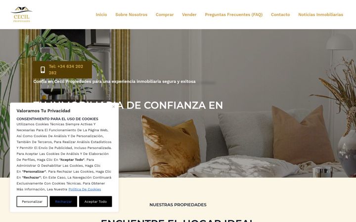 Screenshot of cecilpropiedades.com