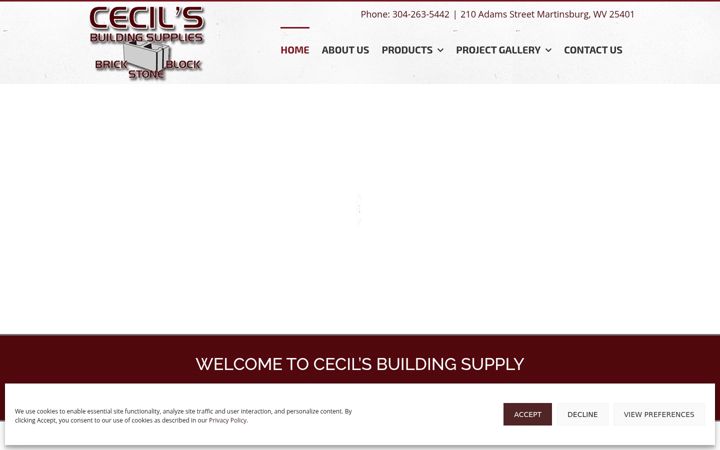 Screenshot of cecilsbuildingsupply.com