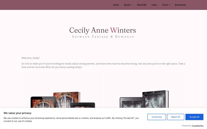 Screenshot of cecilyawinters.com