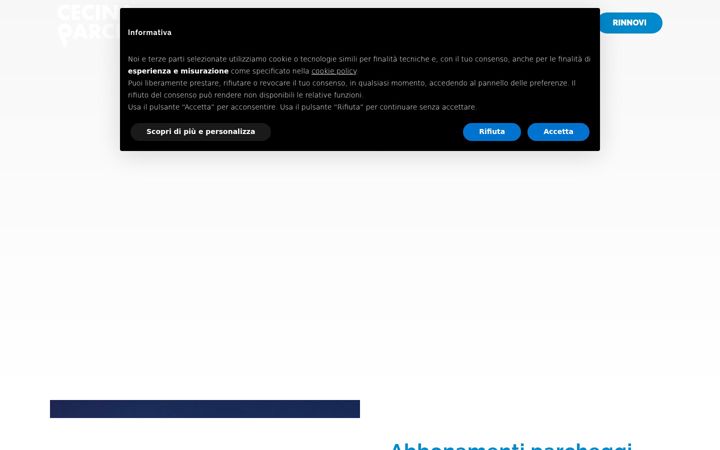 Screenshot of cecinaparcheggi.it