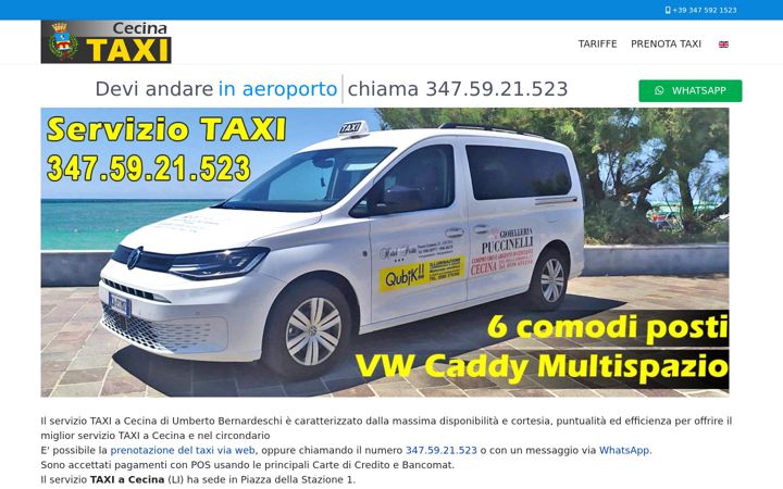Screenshot of cecinataxi.it