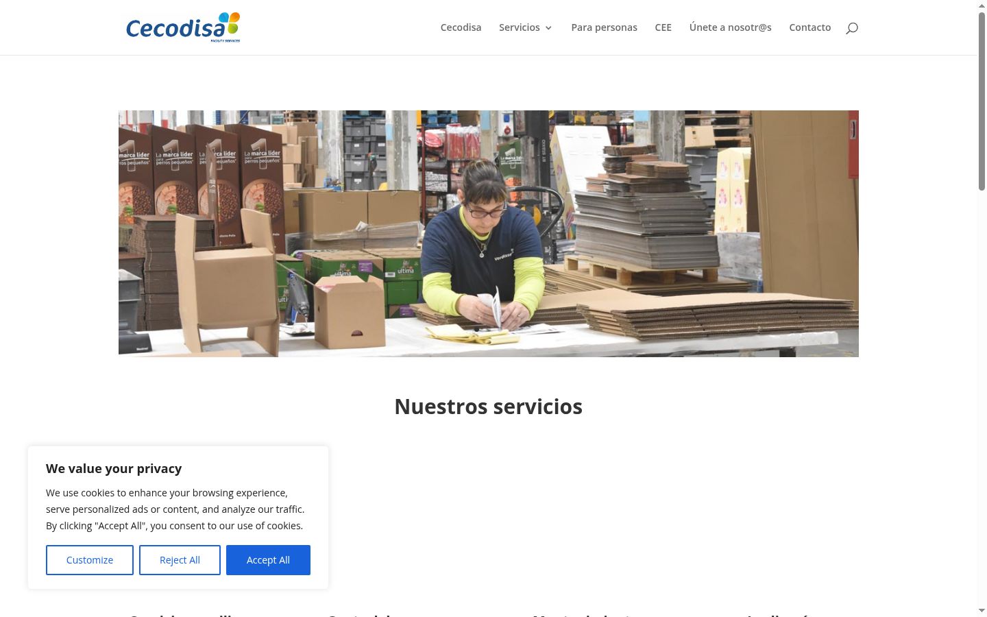 Screenshot del banner di consenso mostrato prima di qualsiasi interazione