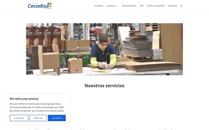 Screenshot of cecodisa.com