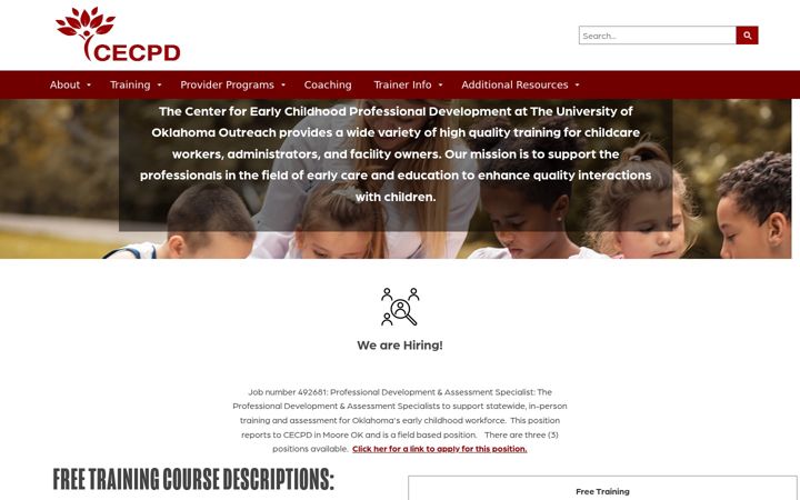 Snímek obrazovky cecpd.org