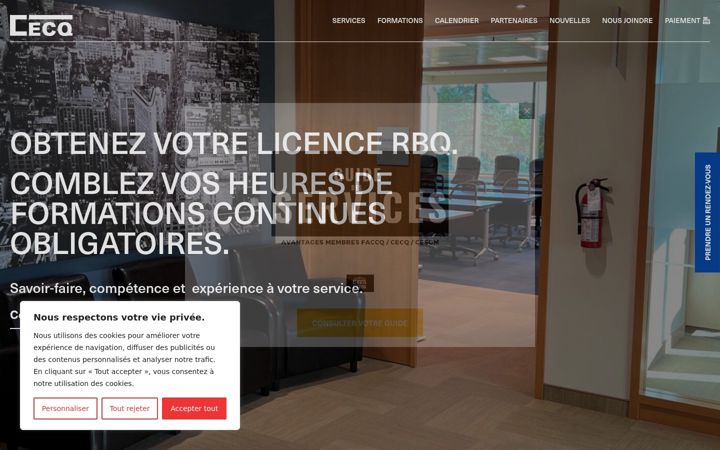 Screenshot του cecq.ca