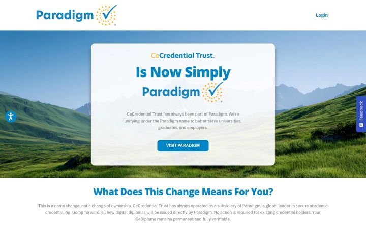 Screenshot of cecredentialtrust.com