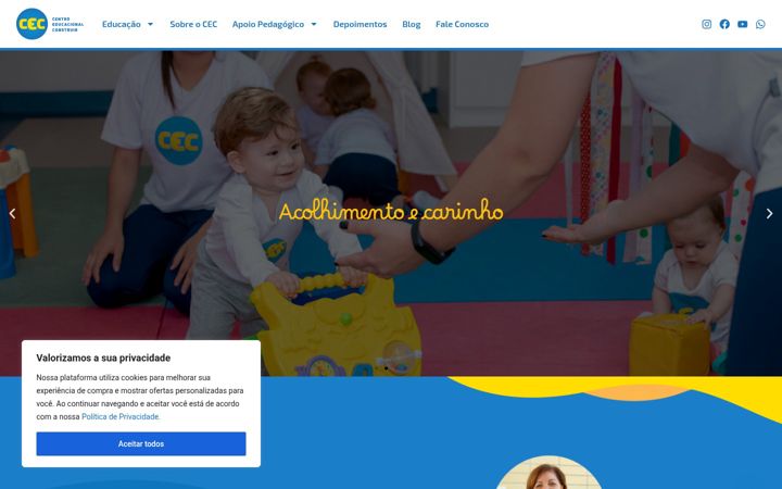 Screenshot of cecsjc.com.br