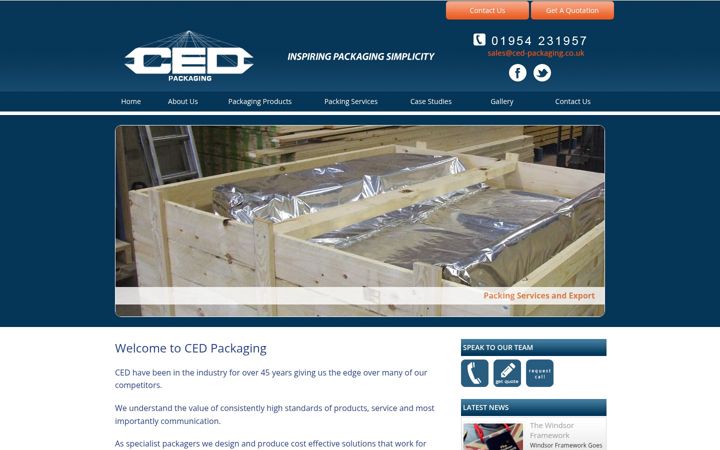 Screenshot of ced-packaging.co.uk