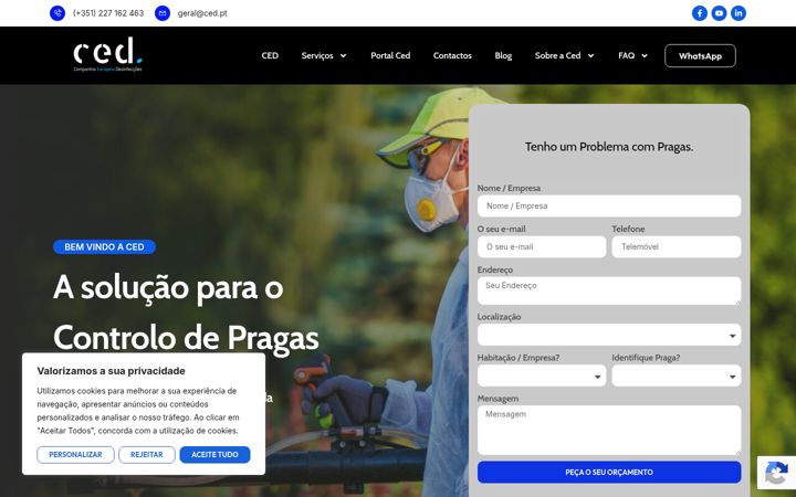 Captura de ecrã de ced.pt