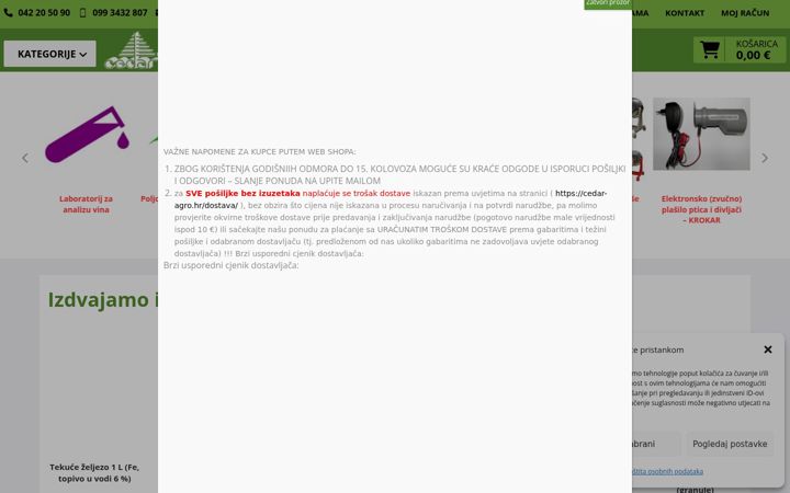Screenshot of cedar-agro.hr