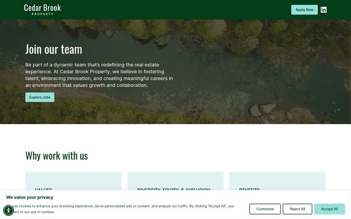 Screenshot of cedarbrookproperty.com