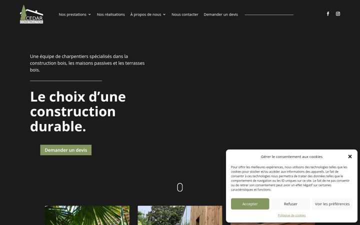 Screenshot ta' cedarconstructionbois.fr