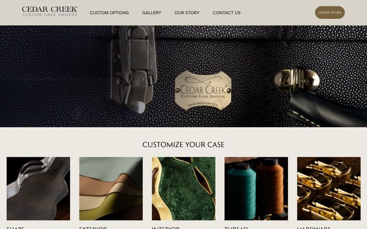 Screenshot of cedarcreekcases.com