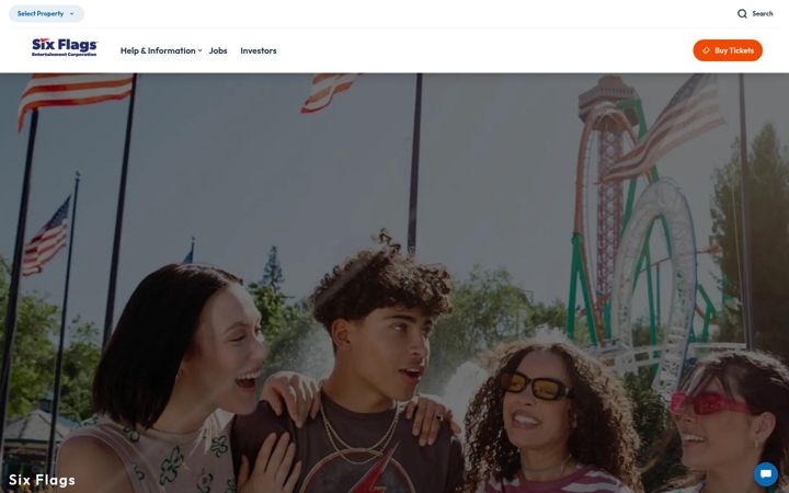 Screenshot of cedarfair.com